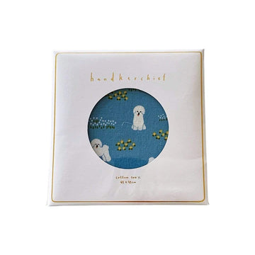 Helms Store Accessories Dailylike Korea Cotton Handkerchief - Bichion Frise Blue