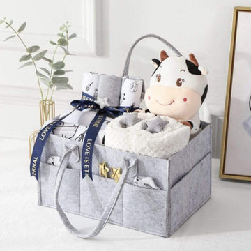 HELMS STORE Baby Gift Sets Lux Baby Shower 10 Pieces Gift Hamper - Grey