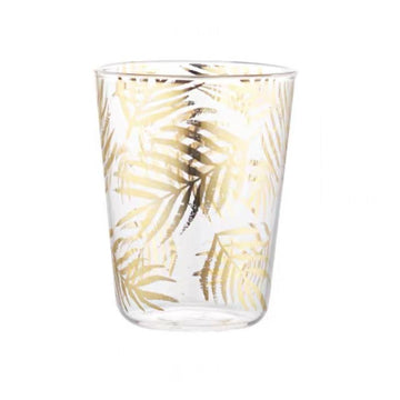 Helms Store Homewares Gold Leaf Lightweight Contemporary Drinking Glass