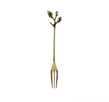 Helms Store Homewares Stainless Steel Golden Nordic Leaf Fork