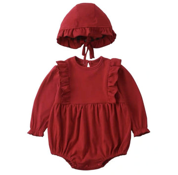 Helms Store Kids Korean Style Baby Girl Body Suit with Hat - 66cm