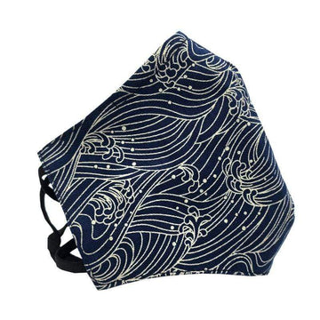 Helms Store Masks Japanese Wave Reusable & Adjustable Adults Face Mask with filter pocket