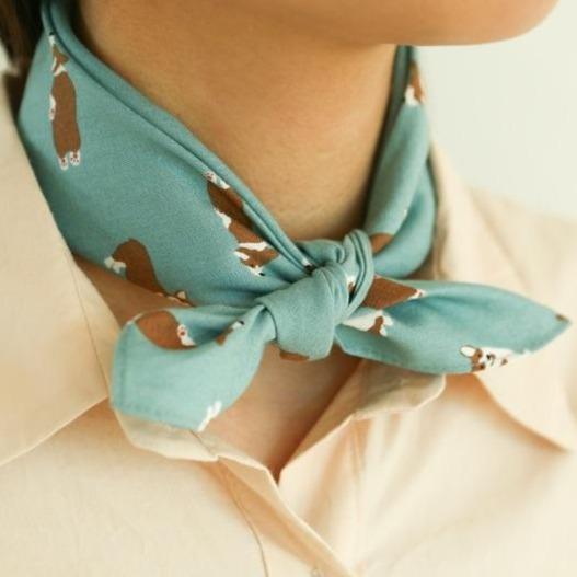 Helms Store Accessories Dailylike Korea Cotton Handkerchief - Bichion Frise Blue