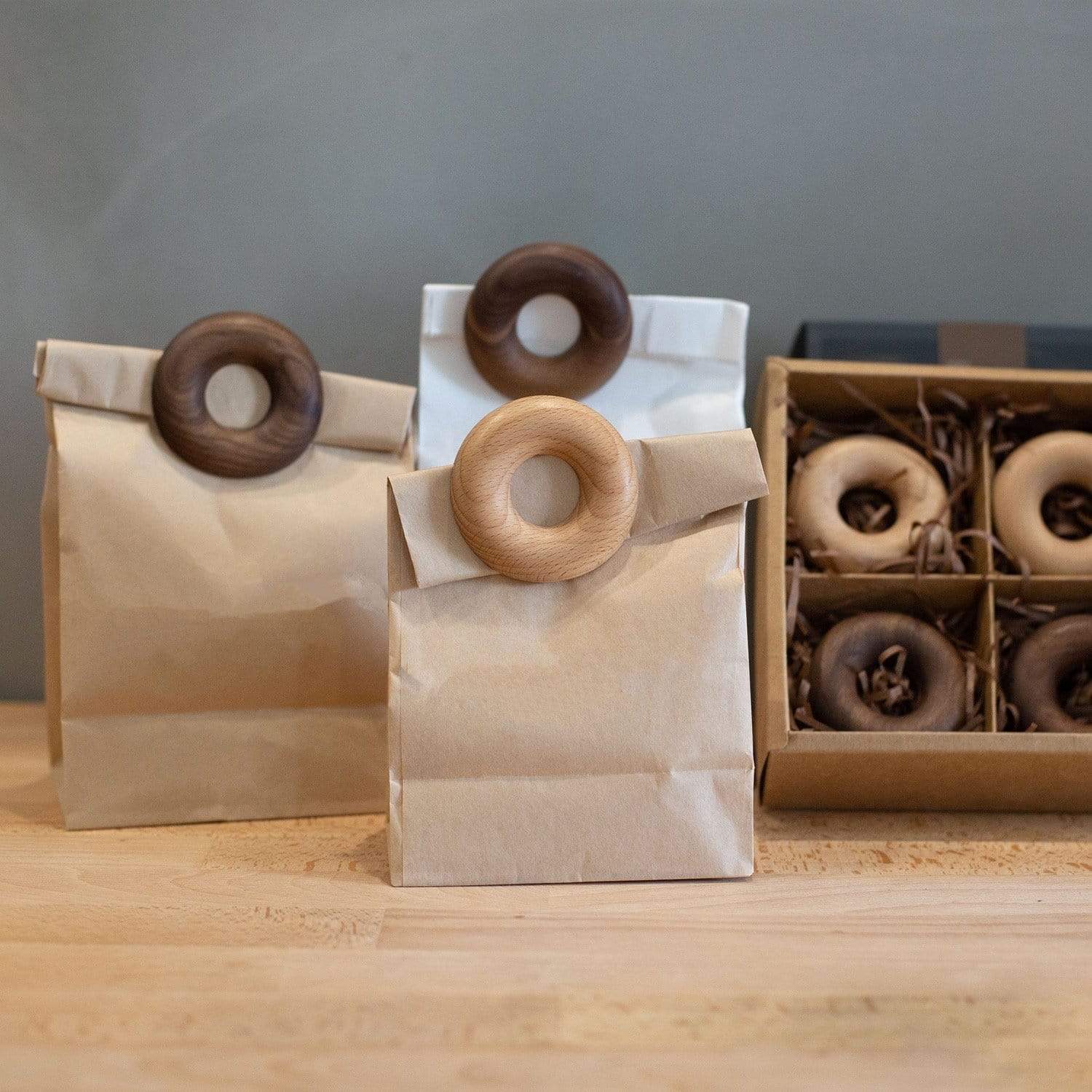 Helms Store Homewares Minimalist Wooden Donuts Bag Sealing Clip