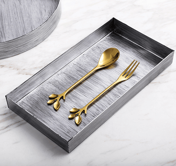 Helms Store Homewares Stainless Steel Golden Nordic Leaf Fork