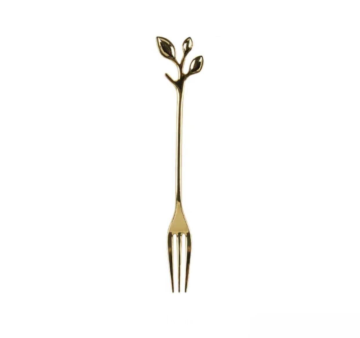 Helms Store Homewares Stainless Steel Golden Nordic Leaf Fork