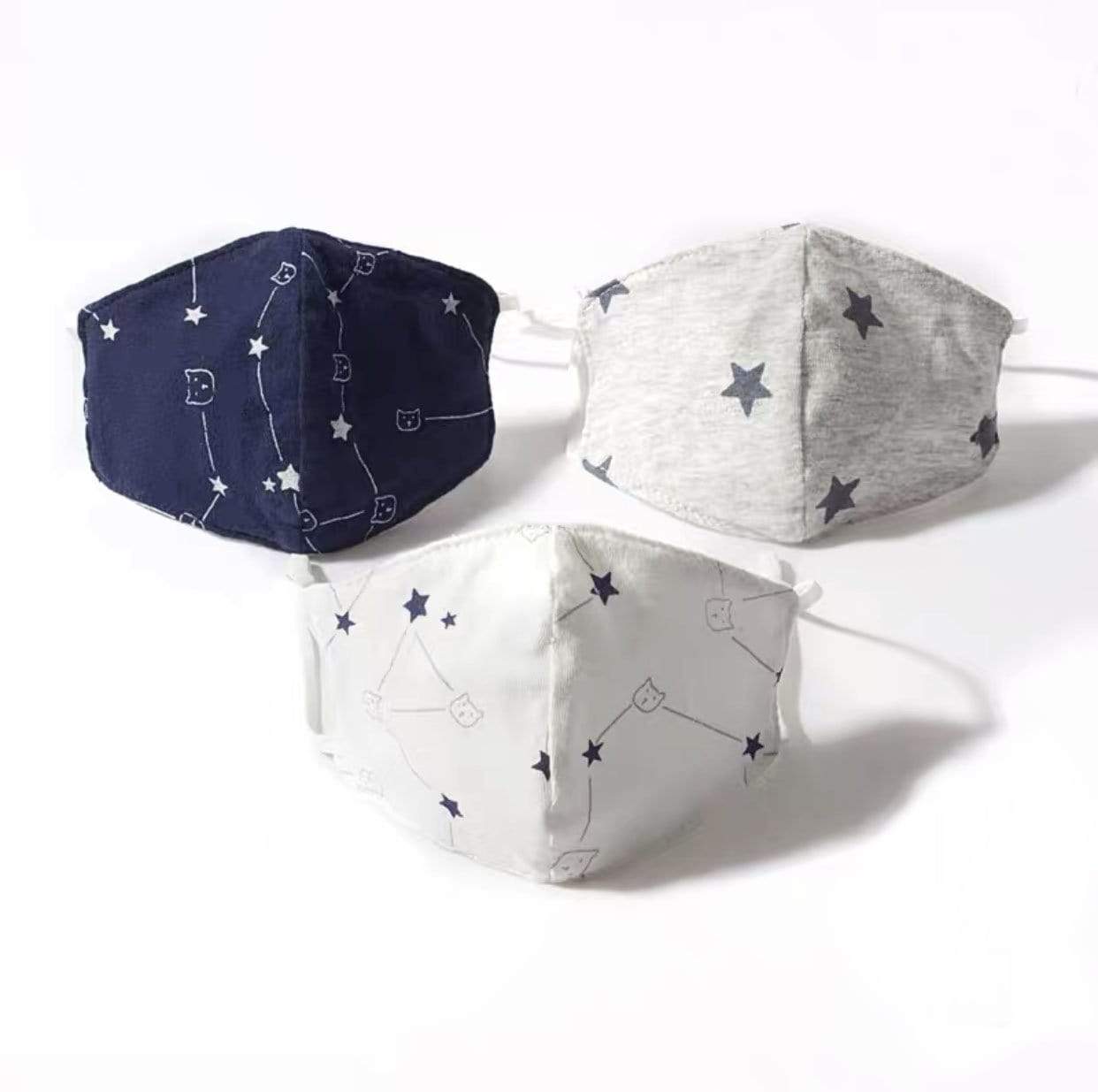 Helms Store Masks Astro Stars Reusable & Adjustable Kids Face Mask with no filter pocket (Age 2-18)