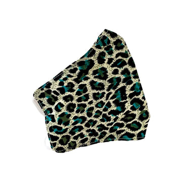 Helms Store Masks Blue Leopard Reusable & Adjustable Adults Face Mask with filter pocket