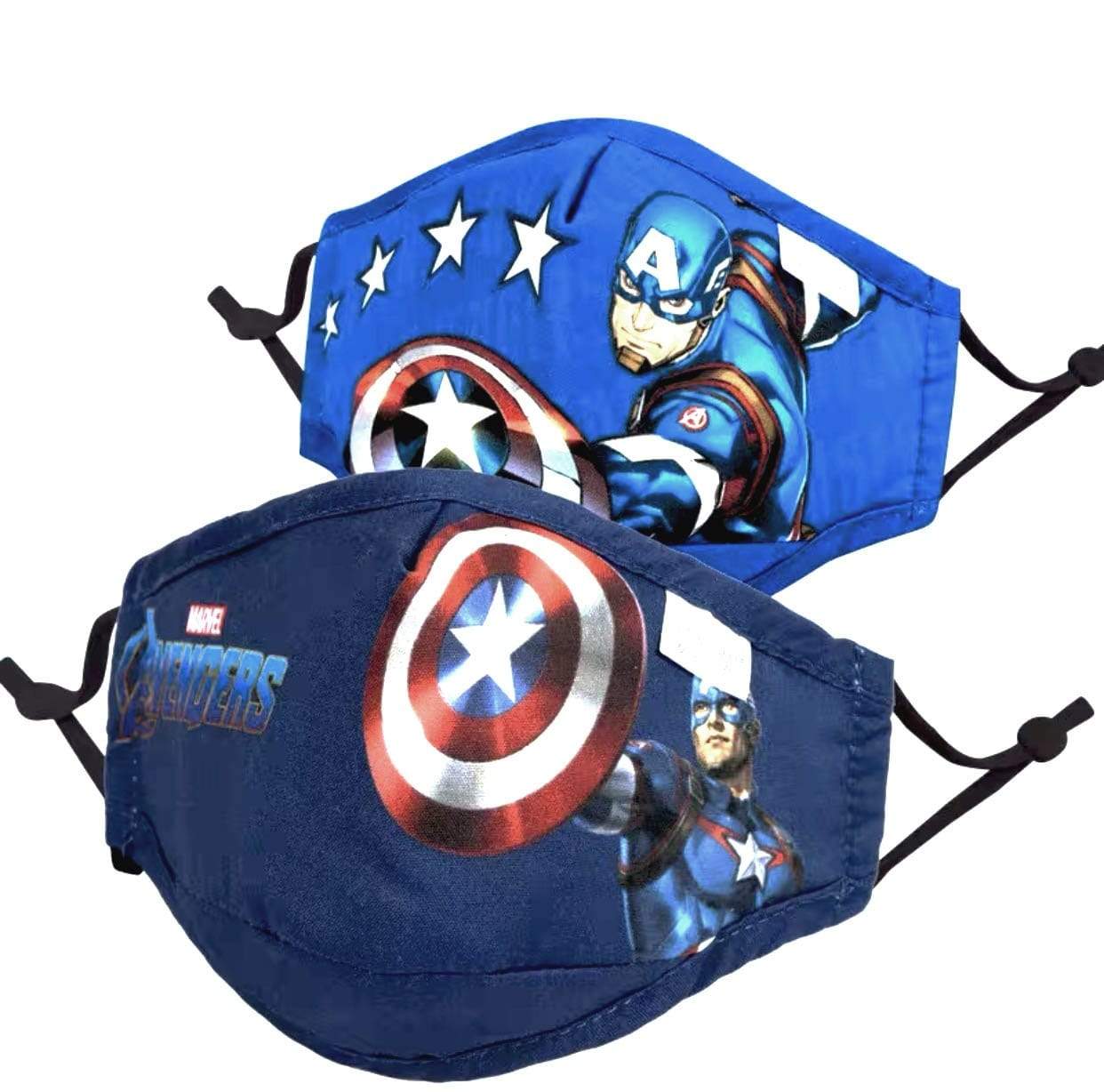 Helms Store Masks Captain America Reusable & Adjustable Kids Face Mask with filter pocket (Age 3+)