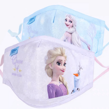 Helms Store Masks Frozen II Elsa Reusable & Adjustable Kids Face Mask with filter pocket (Age 3+)