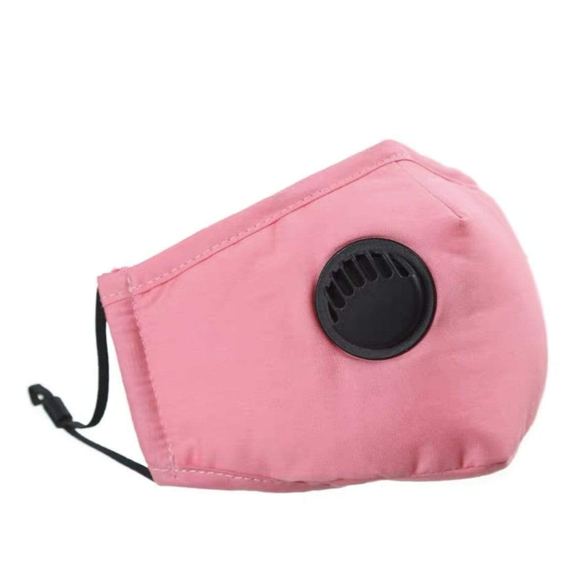 Helms Store Masks Light Pink Plain Reusable & Adjustable Adults Face Mask with filter pocket and valve (3 Colours)
