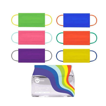 Neon Adults Disposable Face Masks - Level 3 - Bag of 30