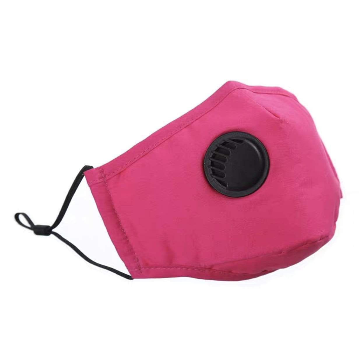 Helms Store Masks Pink Plain Reusable & Adjustable Adults Face Mask with filter pocket and valve (3 Colours)