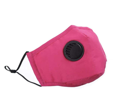 Plain Reusable & Adjustable Adults Face Mask with filter pocket and valve (3 Colours)