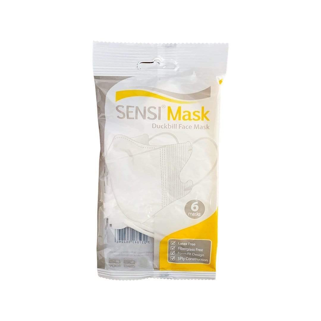 HELMS STORE Masks Sensi Mask Adults Disposable Duckbill Face Masks - Bag of 6