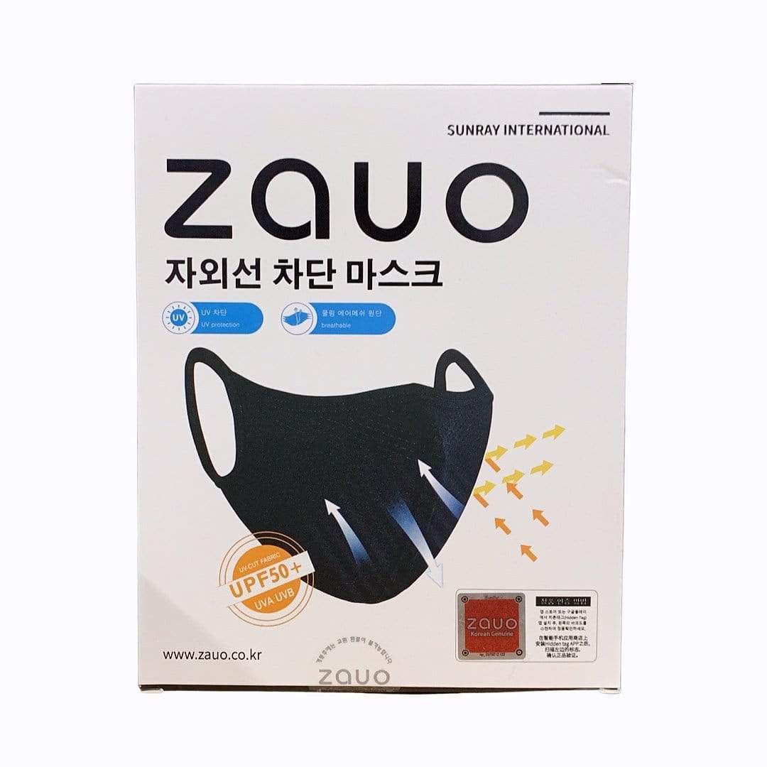 HELMS STORE Masks Zauo Korea Reusable Adults Face Mask without filter pocket - Black